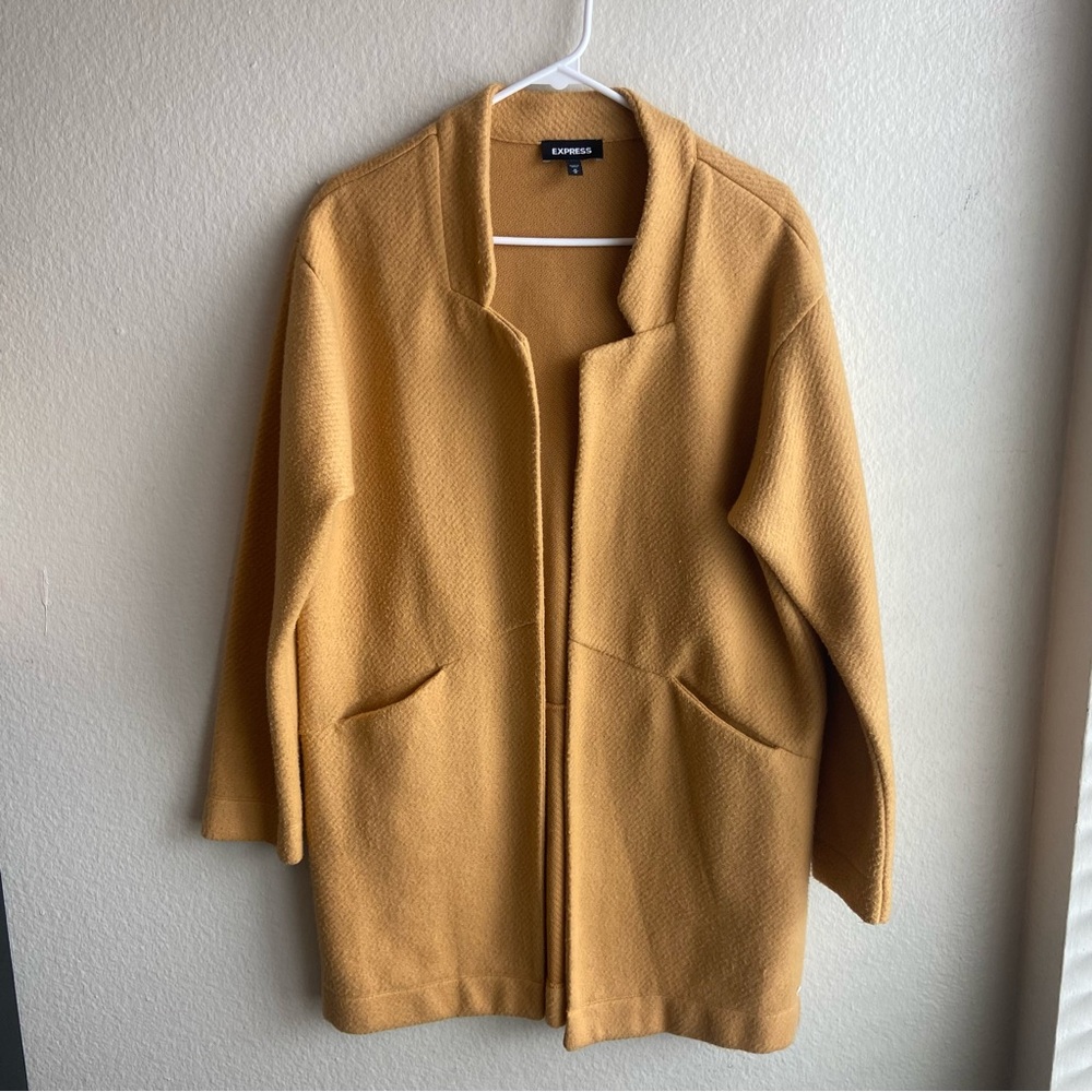 Express Open Camel Coat